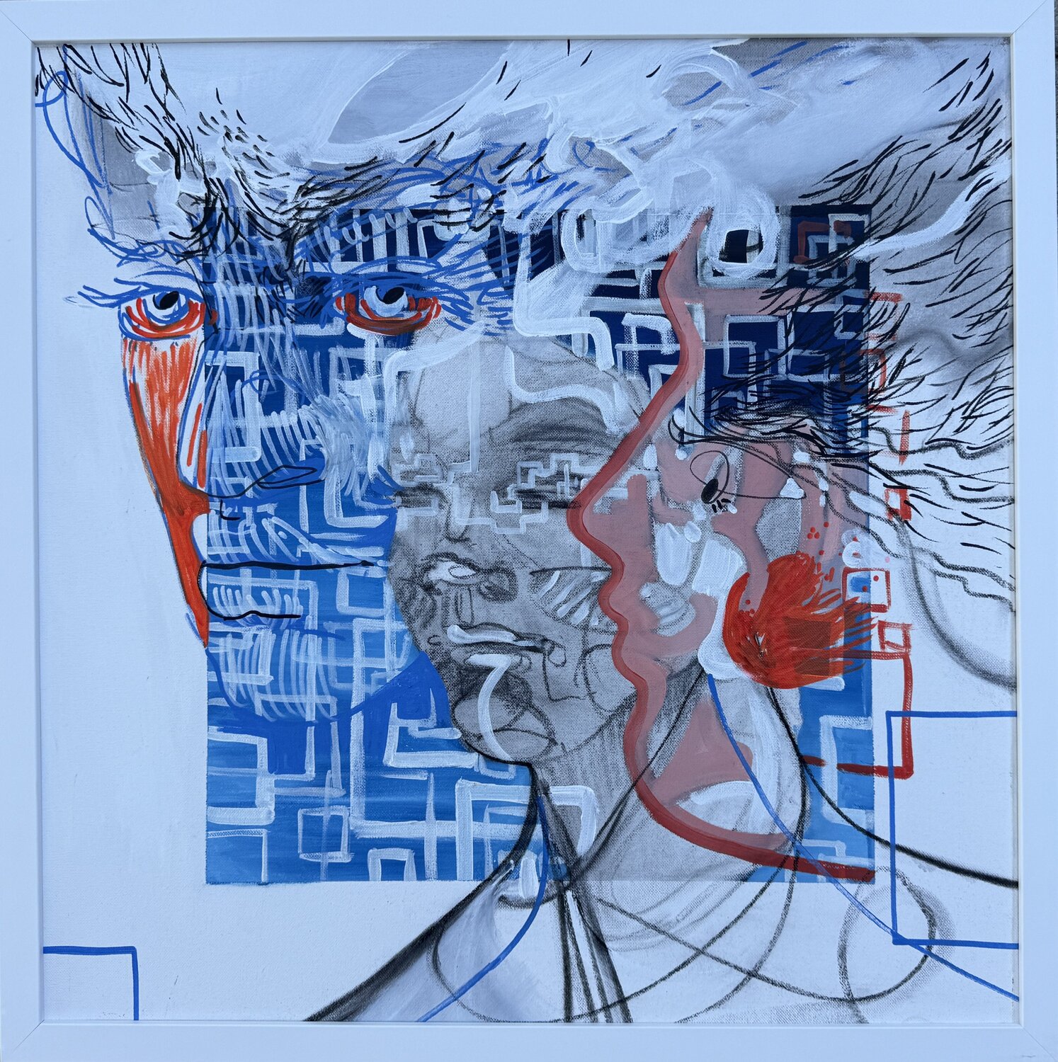 Passing Faces Andreea Bianca Velcsov Originalgemälde zu verkaufen