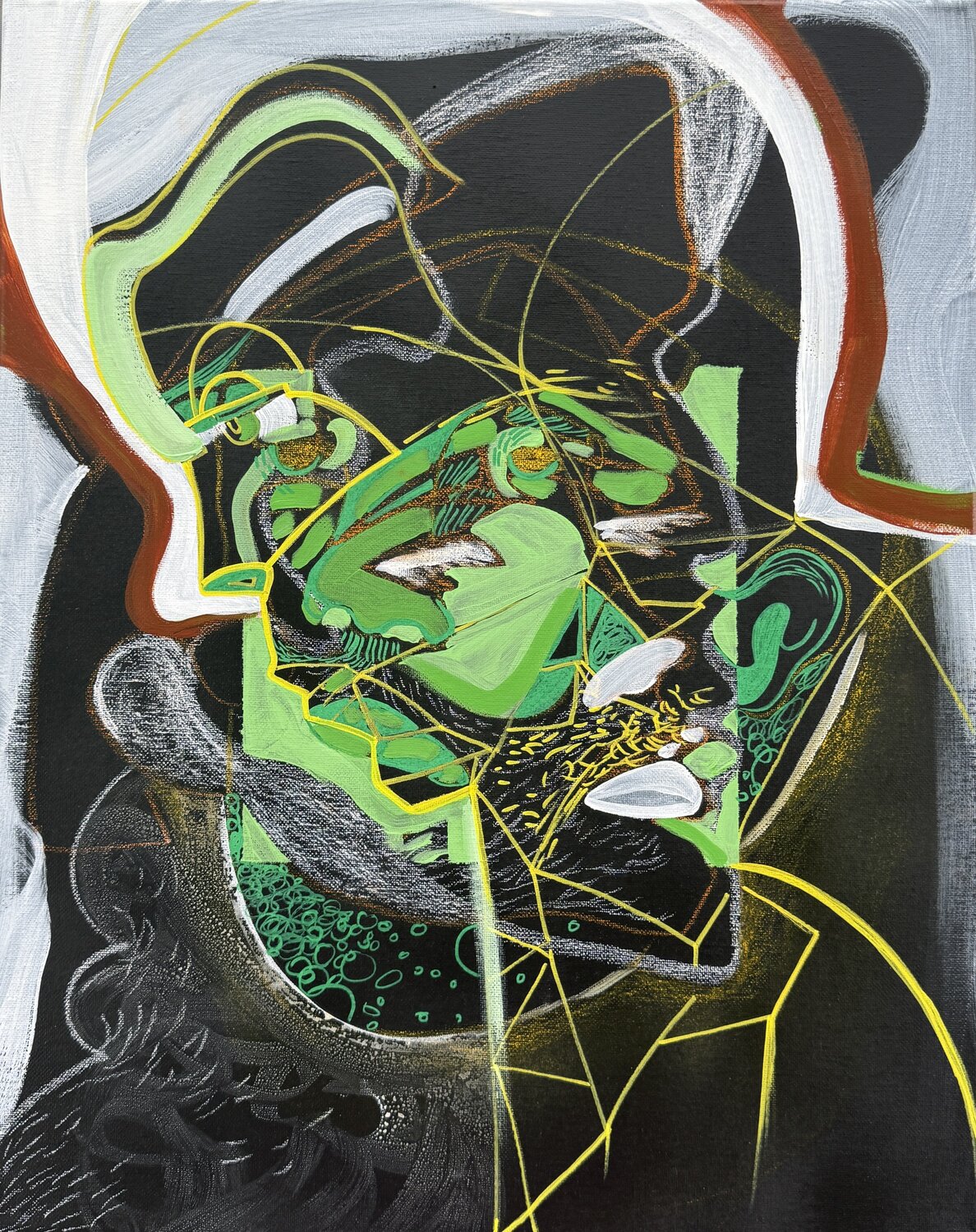 Green Mood Andreea Bianca Velcsov Original painting for sale