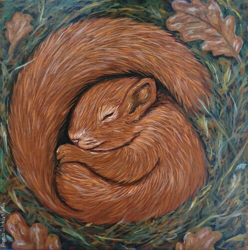 Autumn Slumber by Anna Shkarban, Painting for Sale on Select