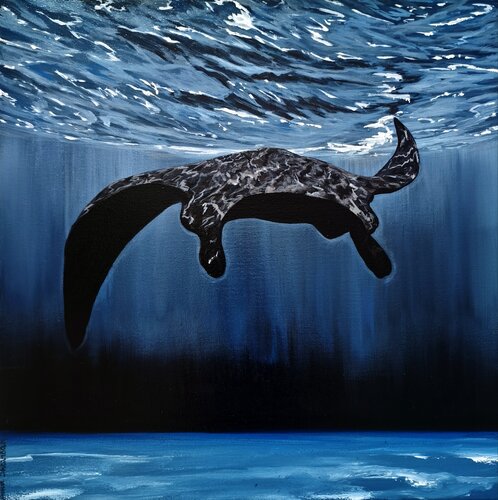 Flight into the Abyss by Anna Shkarban, Painting for Sale on Select