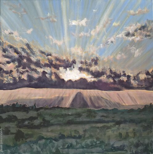 Light Beyond the Horizon by Anna Shkarban, Painting for Sale on Select