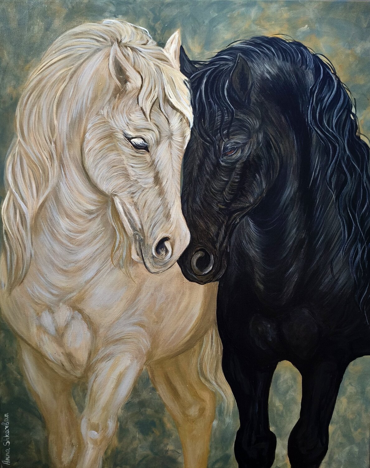 Silent Devotion Anna Shkarban Original painting for sale