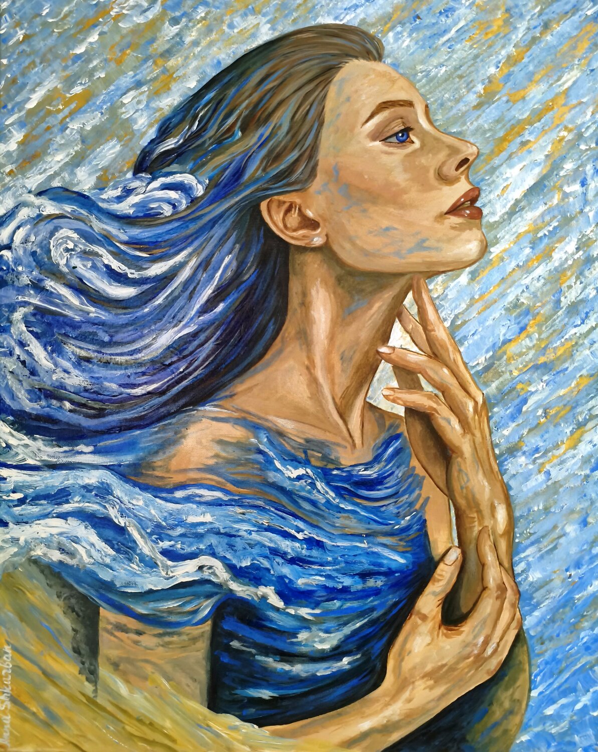 The Voice of the Wave Anna Shkarban Original painting for sale