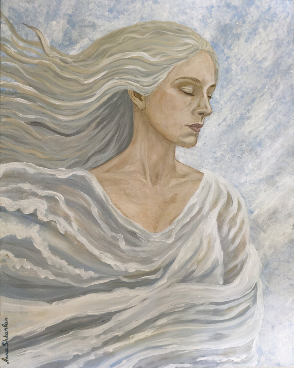 Whisper of the Wind Anna Shkarban Original painting for sale