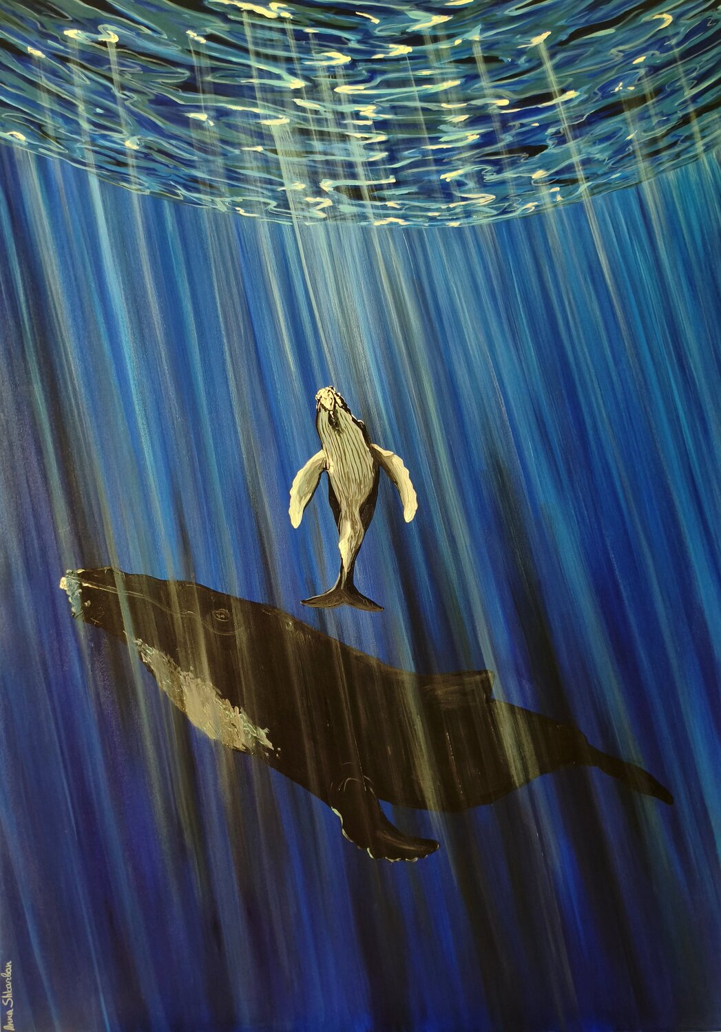 Free Swimming Anna Shkarban Original painting for sale