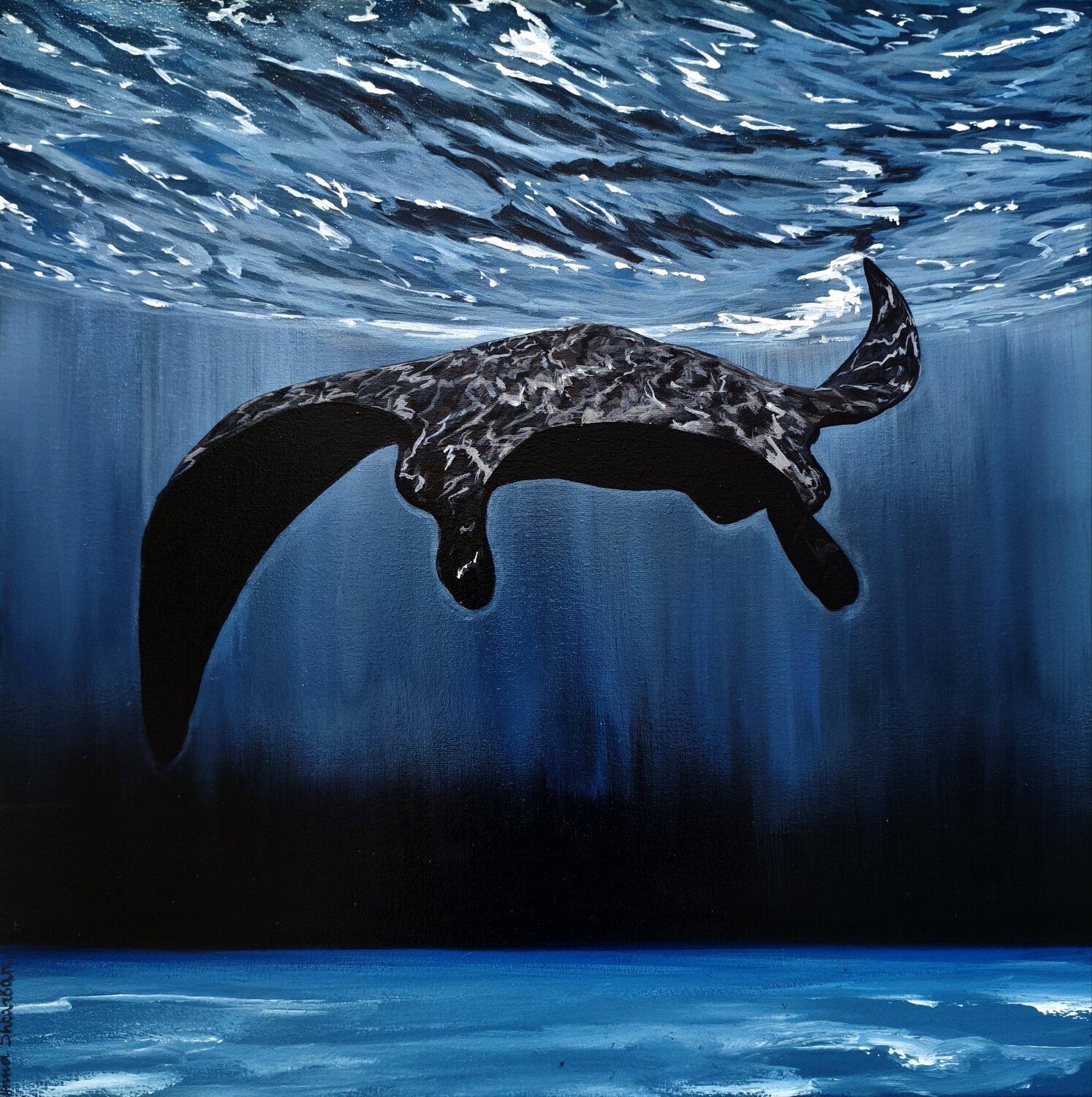 Flight into the Abyss Anna Shkarban Original painting for sale