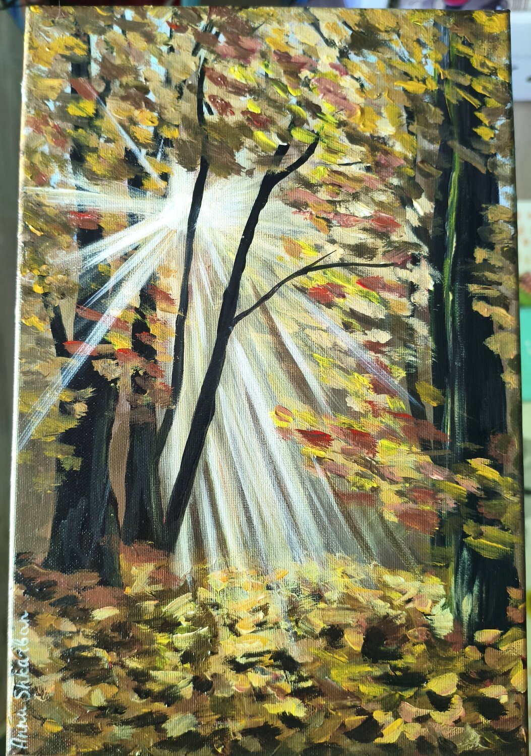Autumn Light Anna Shkarban Original painting for sale