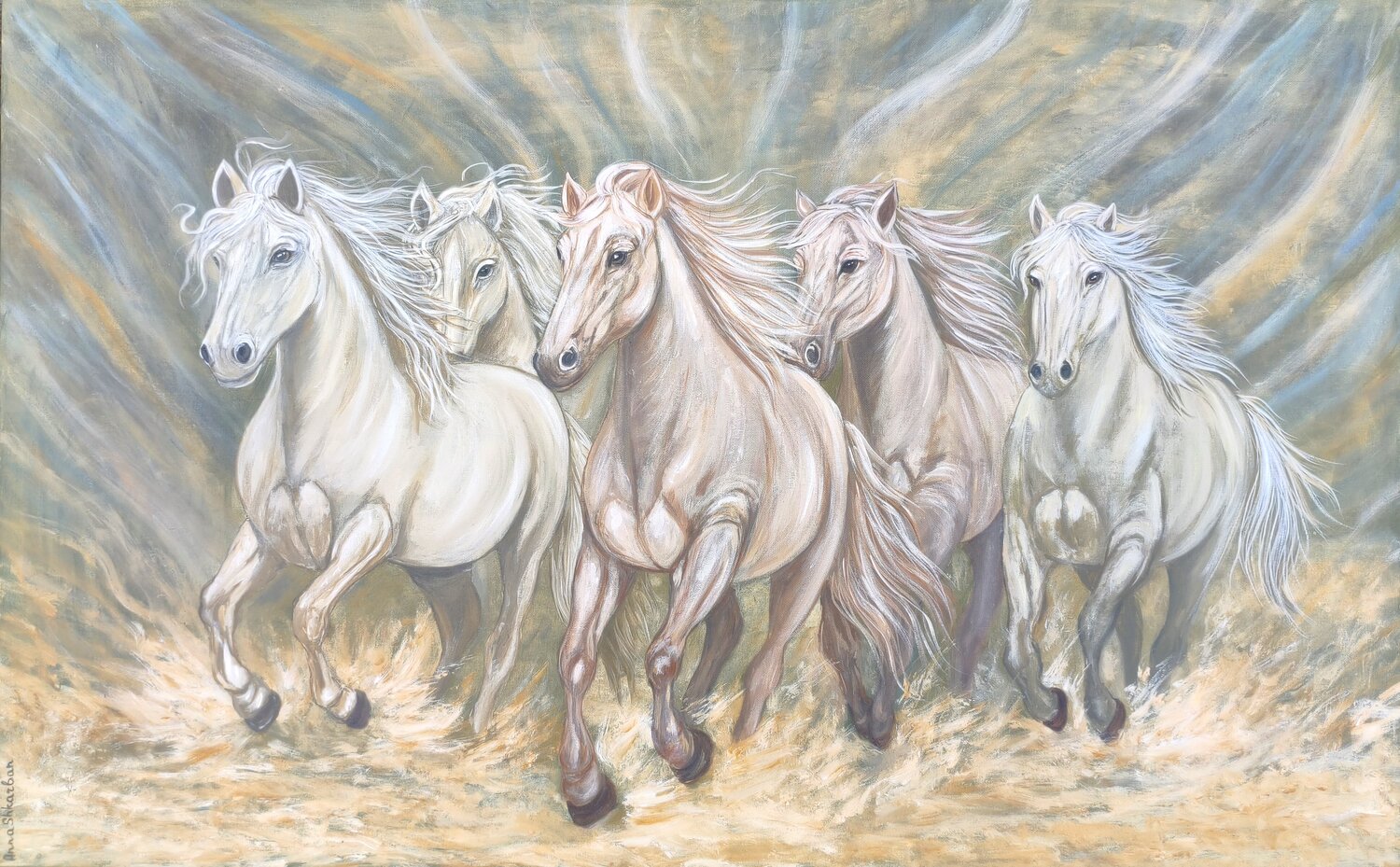 Flow of Freedom Anna Shkarban Original painting for sale