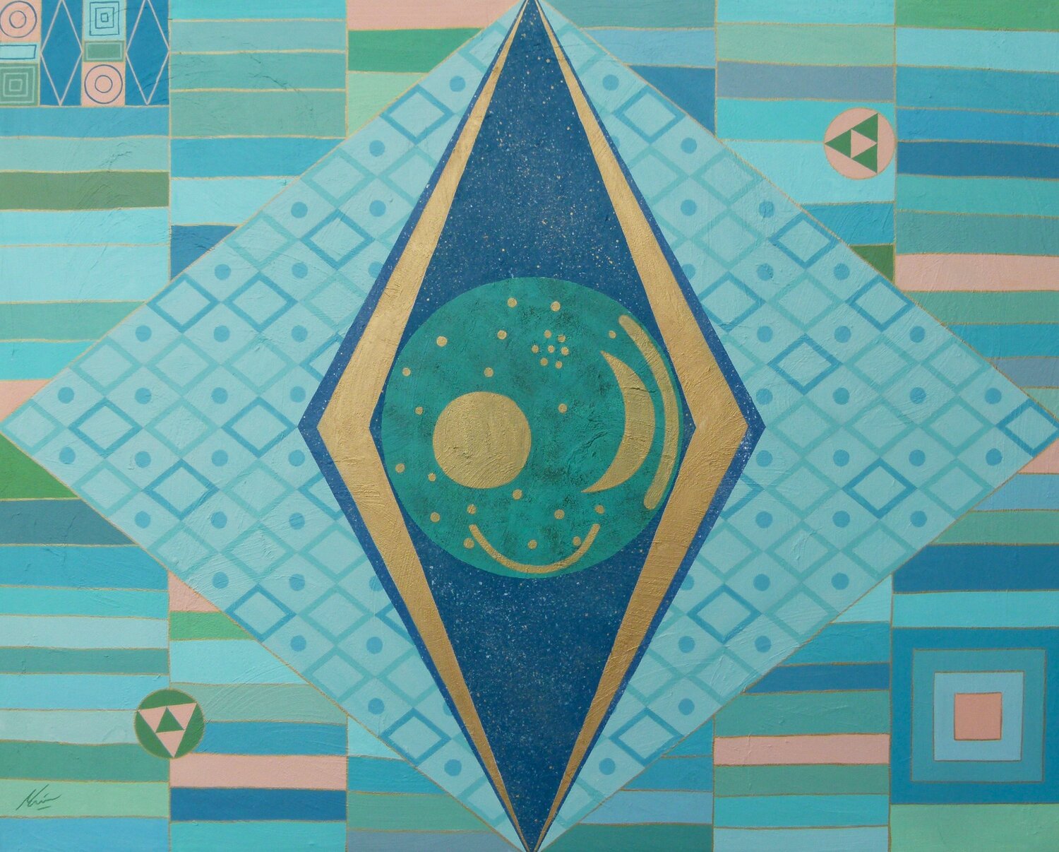 Disco Celeste María Martínez Araujo Original painting for sale