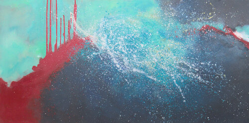 Rote Tropfen by Tanja Robisch, Painting for Sale on Select