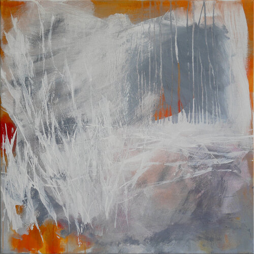 Orange-Lichtblau 2 by Tanja Robisch, Painting for Sale on Select
