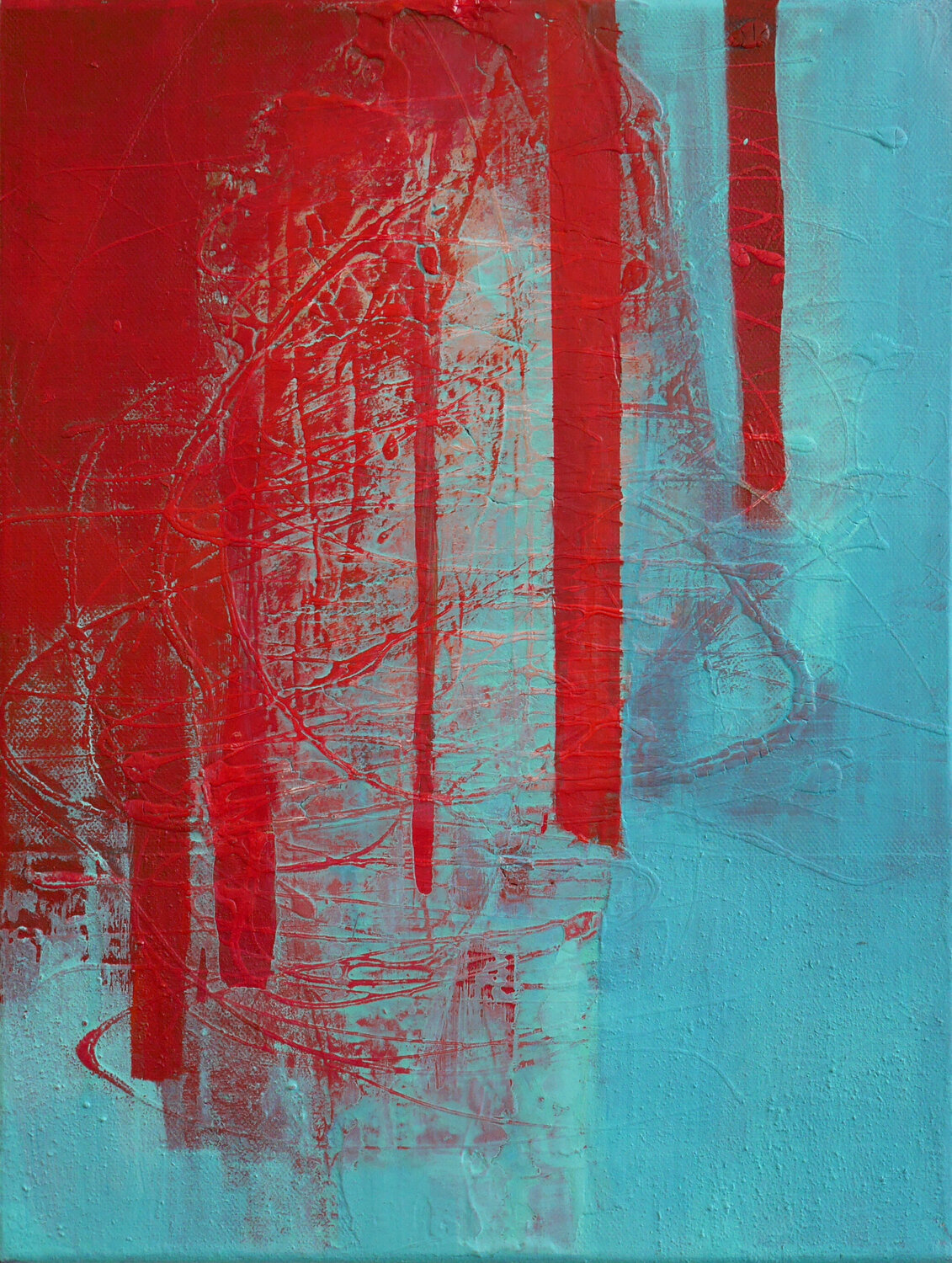 "Hängende Bänder" Tanja Robisch Original painting for sale