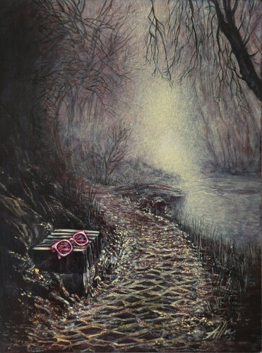Abandoned by the River Path by Alla Ostrovsky, Painting for Sale on Select