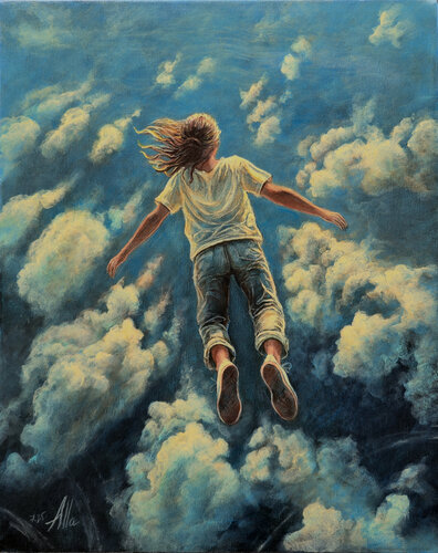 Favorite Lucid Dream – Symbolist Surreal Portrait by Alla Ostrovsky, Painting for Sale on Select