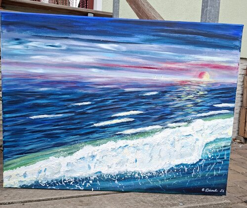 Wenn der Himmel wieder rosa trägt by Betty Dienel, Painting for Sale on Select