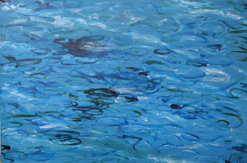 Peaceful Sea by Lhandy, Painting for Sale on Select