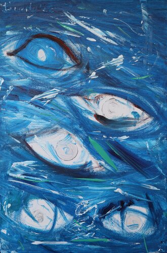 Abstract Blue by Lhandy, Painting for Sale on Select