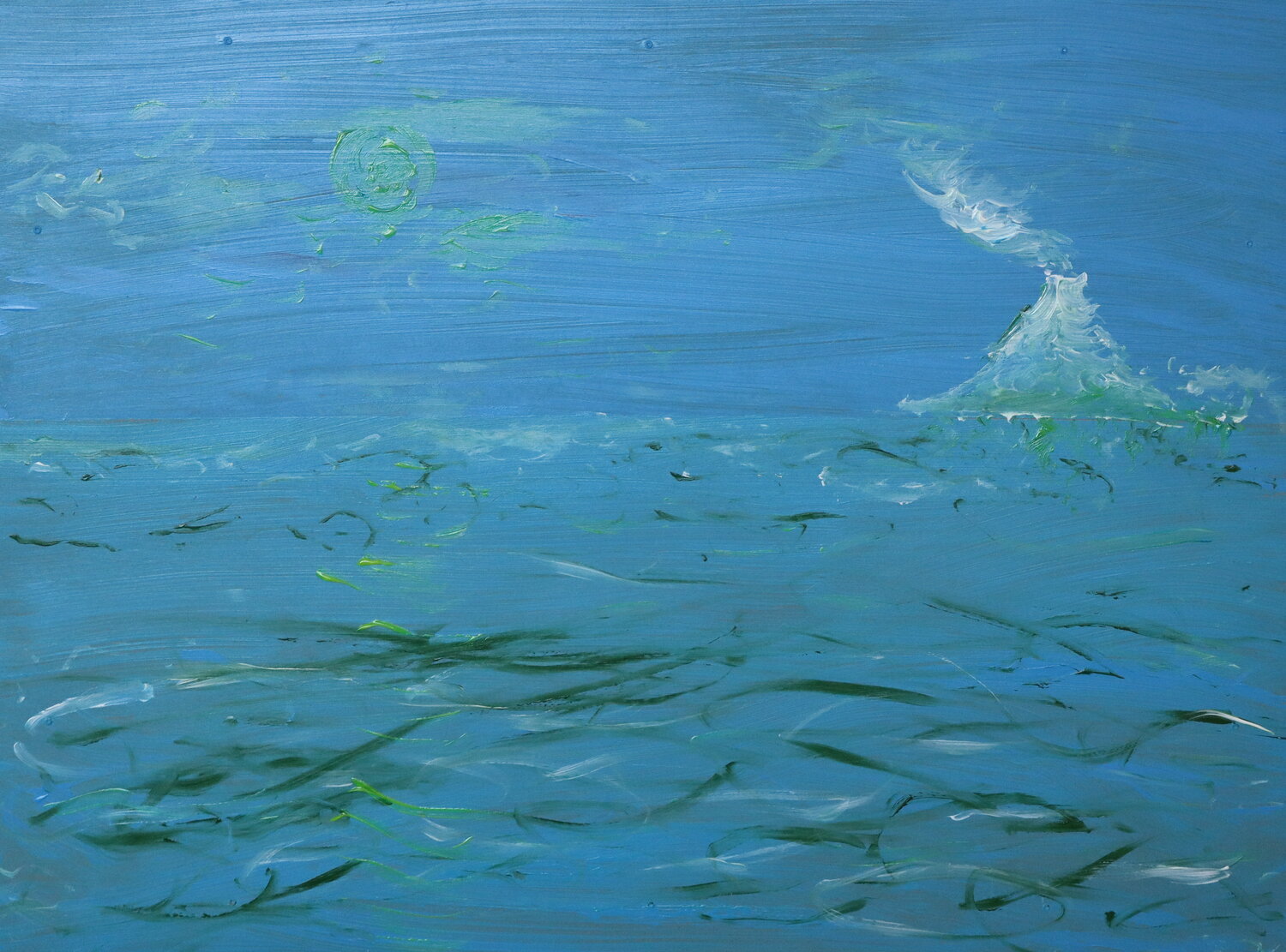 Volcano Sea Lhandy Original painting for sale