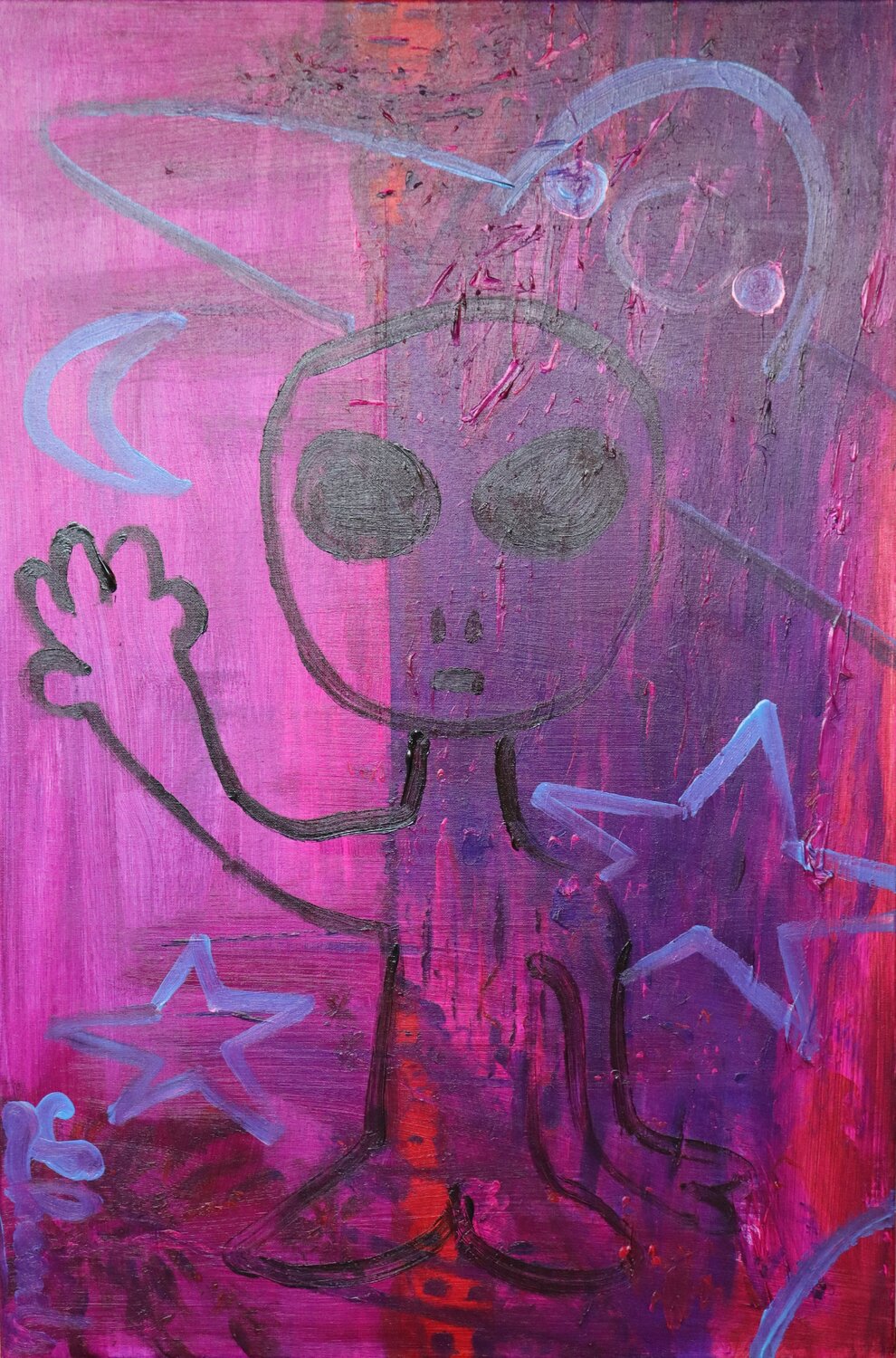 Purple Alien Lhandy Original painting for sale