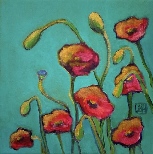 „In voller Blüte“ by Sabina Bogus, Painting for Sale on Select