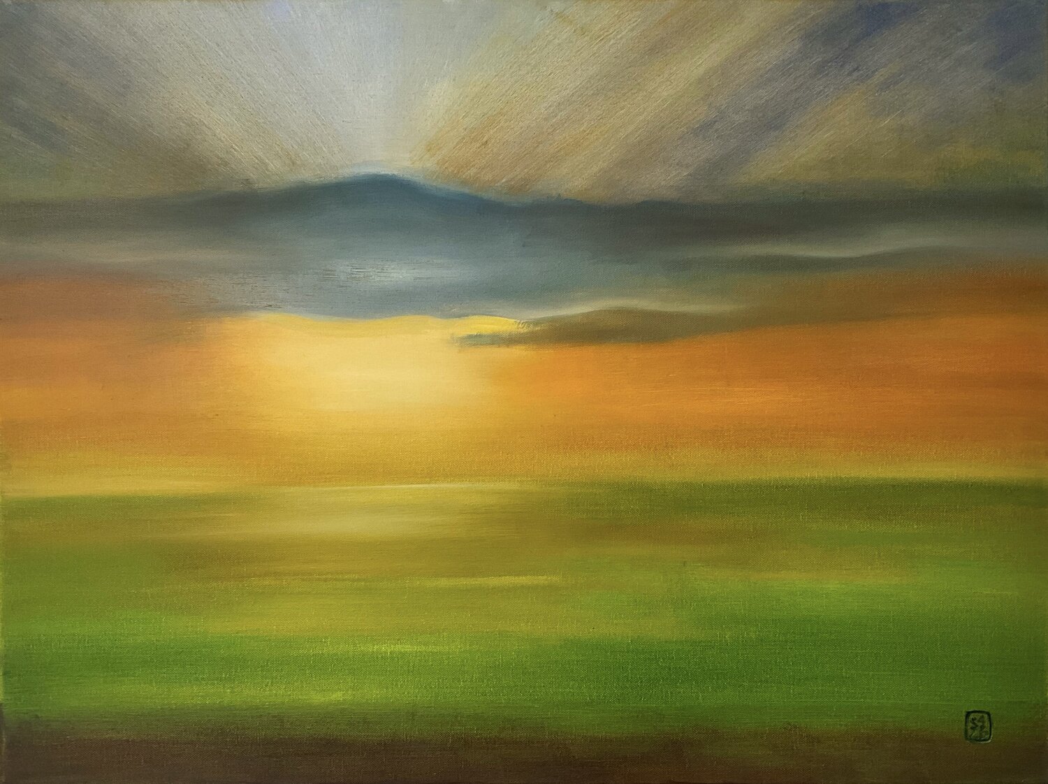 „Im Abendrot“ Sabina Bogus Original painting for sale