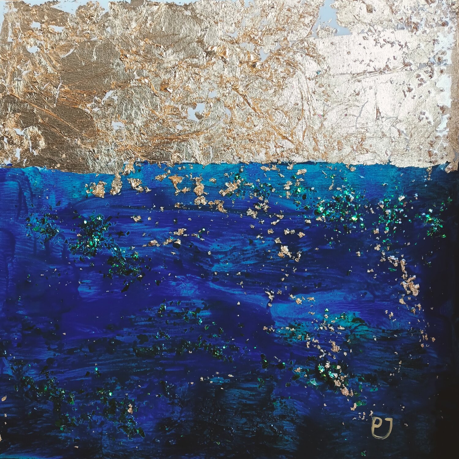 Ethereal blue. Joanna Pyrskala Original painting for sale