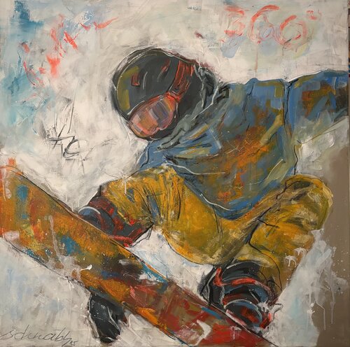 Snowboard II by Tanja Schnabl, Painting for Sale on Select