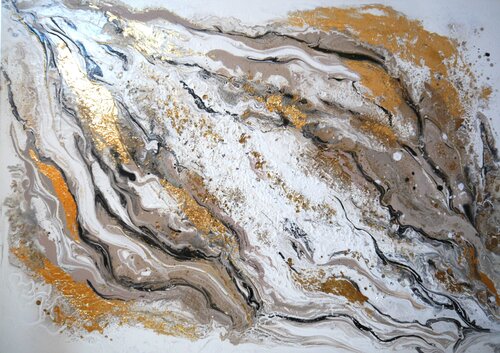 Goldene Wege by Marta Morgen, Painting for Sale on Select