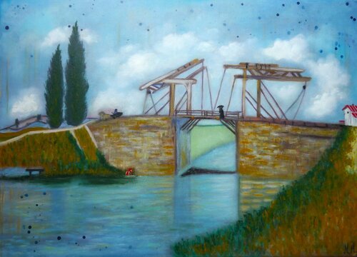 Die Brücke von Arles (Langlois) Vincent van Gogh - Inspiration by Marta Morgen, Painting for Sale on Select