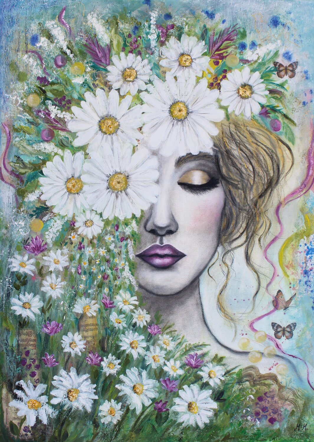 Mut zu wachsen Marta Morgen Original painting for sale
