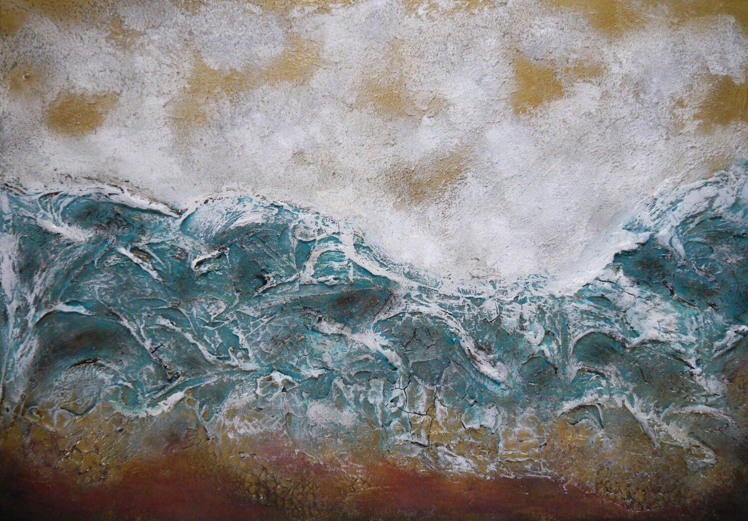 Wellen Kampf Marta Morgen Original painting for sale
