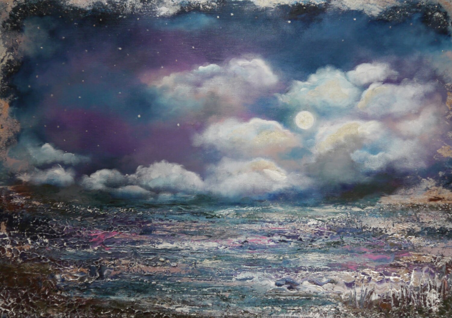 Vollmond Marta Morgen Original painting for sale