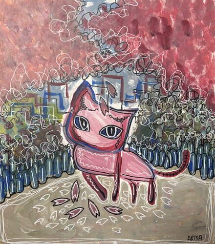 春猫 by アリサ オオツカ, Painting for Sale on Select