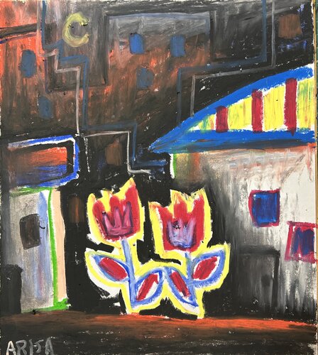 スラム by アリサ オオツカ, Painting for Sale on Select