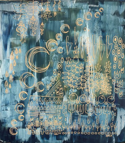 生活 by アリサ オオツカ, Painting for Sale on Select