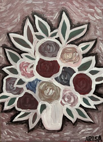 薔薇 by アリサ オオツカ, Painting for Sale on Select
