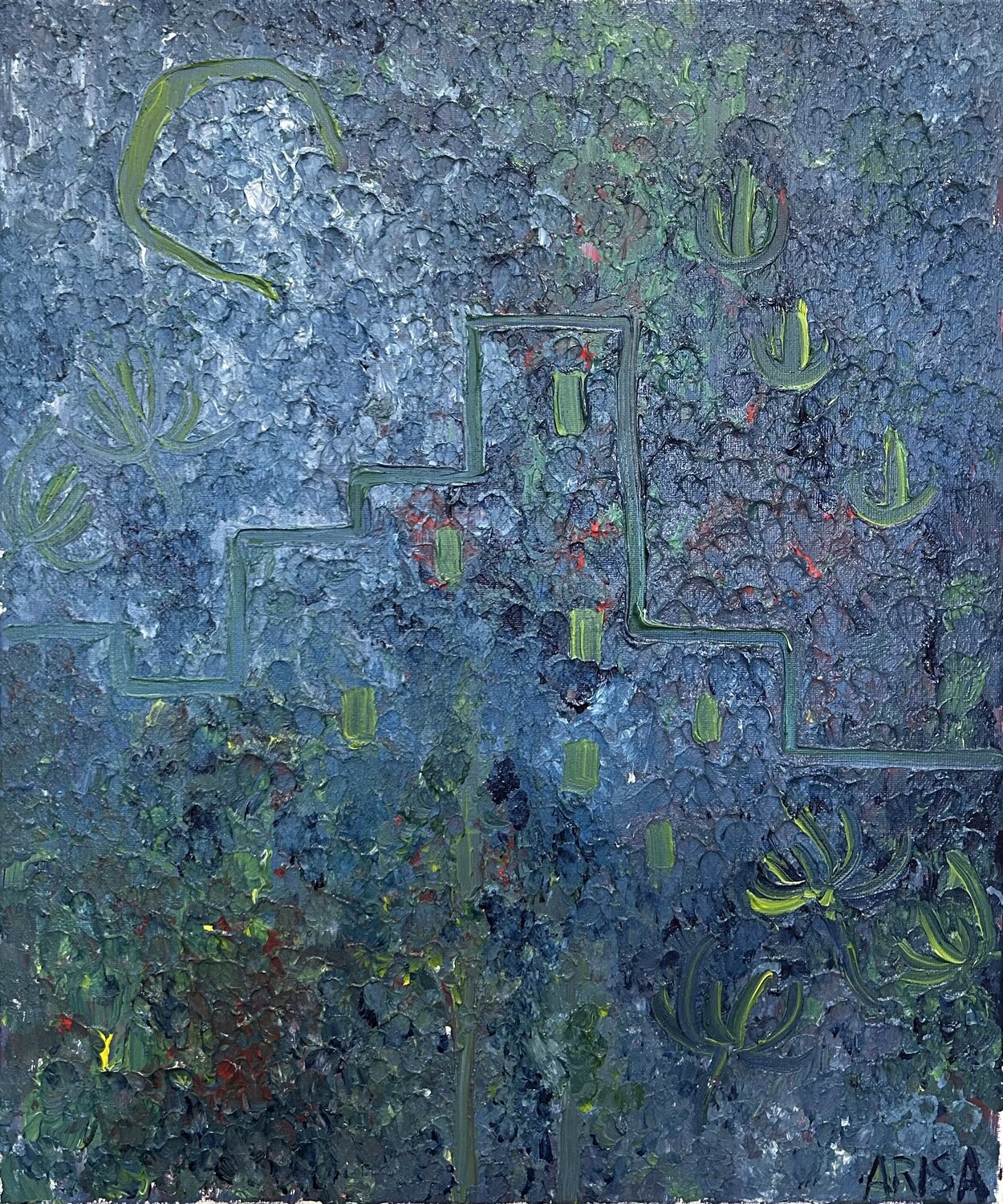 緊張と注目 アリサ オオツカ Original painting for sale