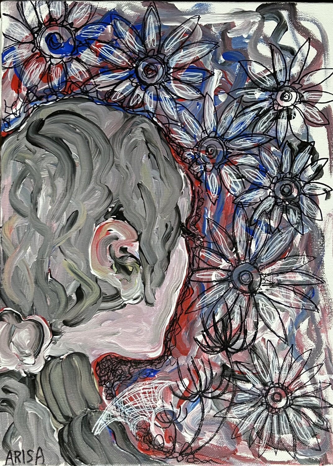 自画像 アリサ オオツカ Original painting for sale