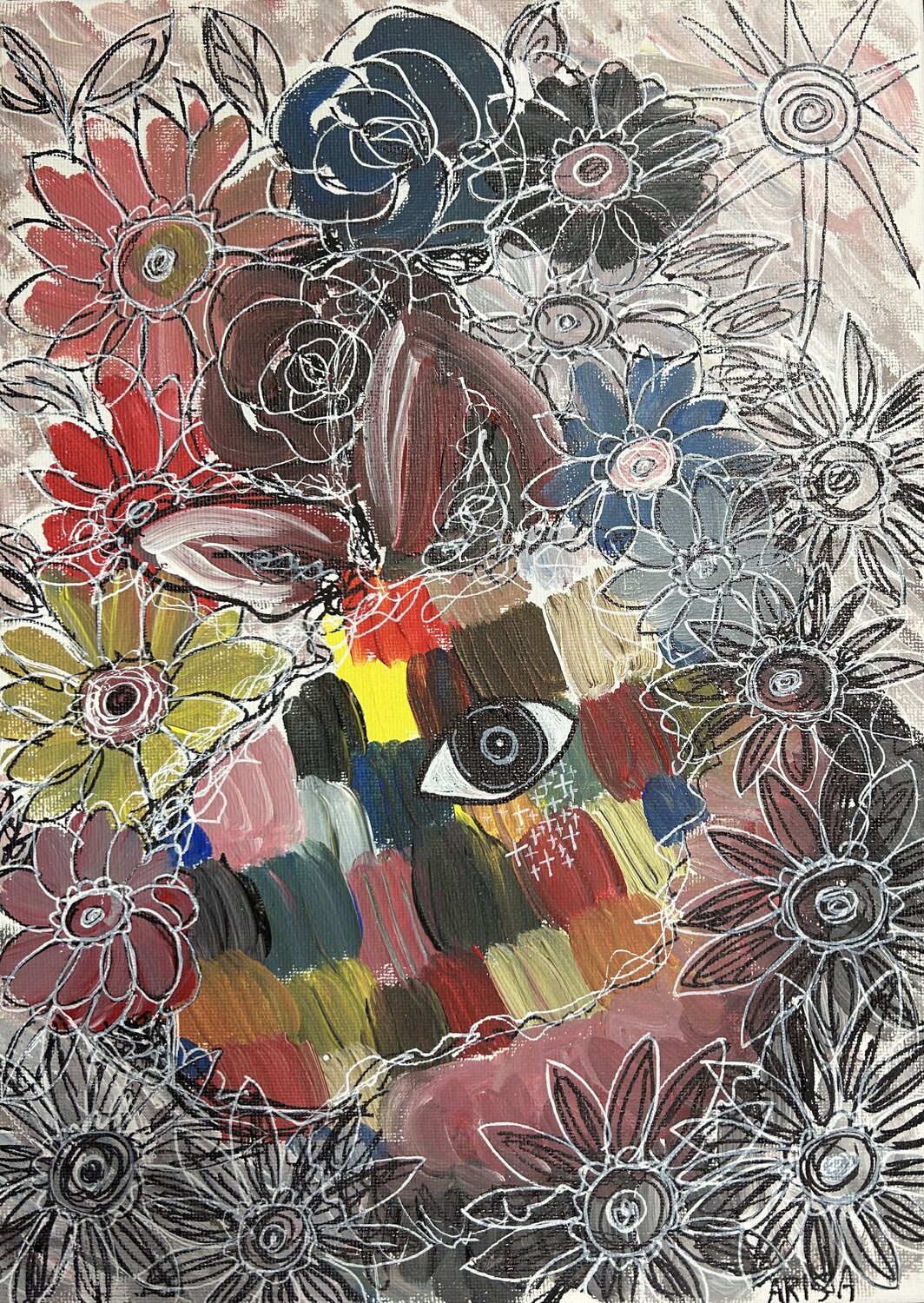 花犬 アリサ オオツカ Original painting for sale