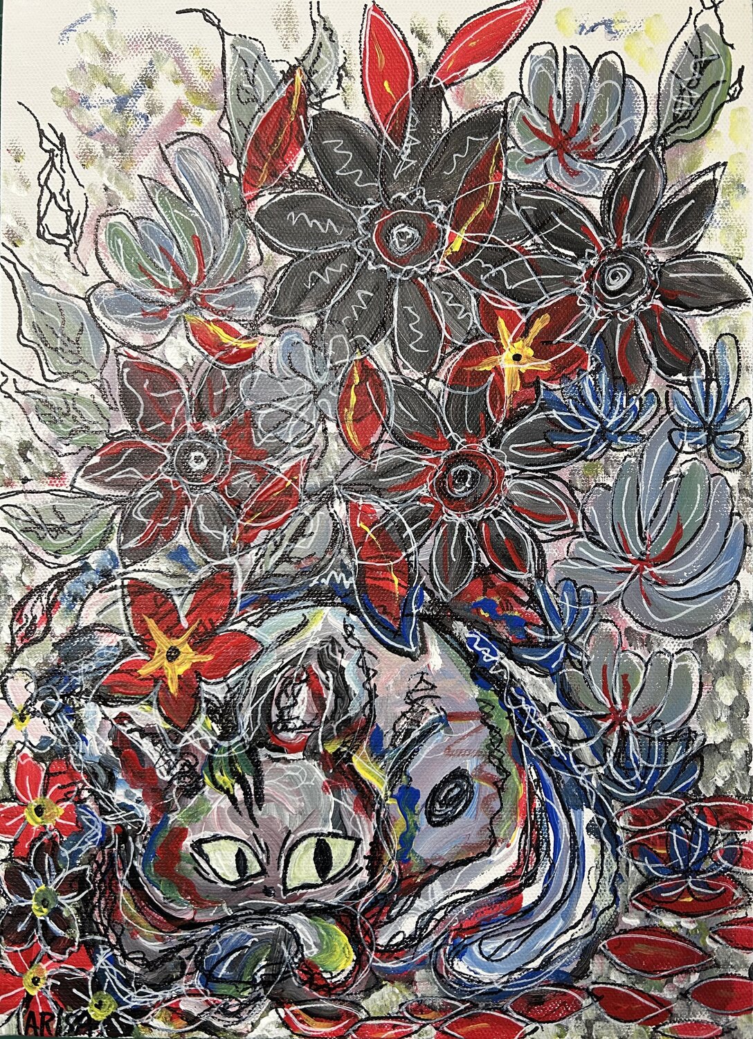 日陰ねこ アリサ オオツカ Original painting for sale