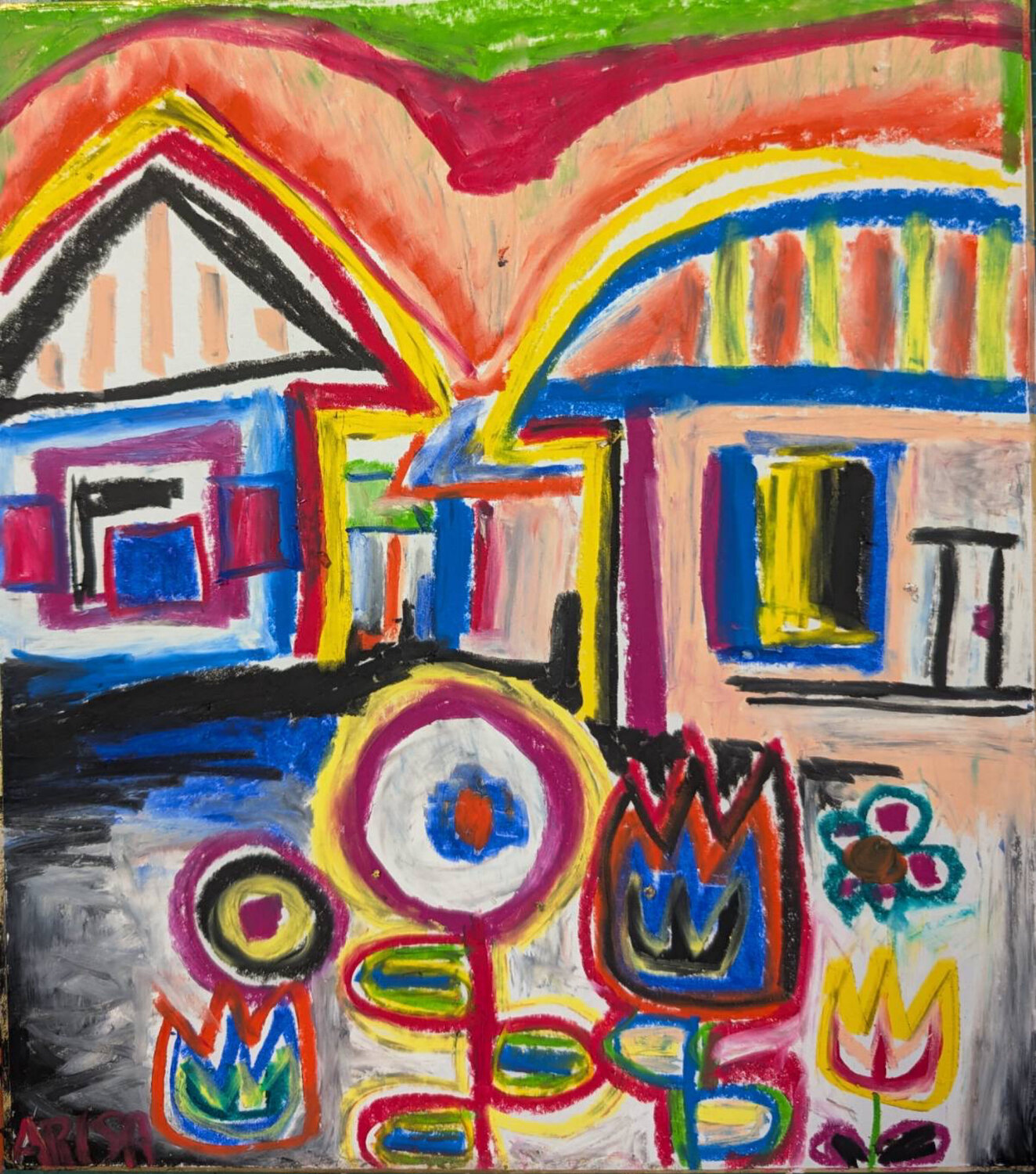 あいする街 アリサ オオツカ Original painting for sale