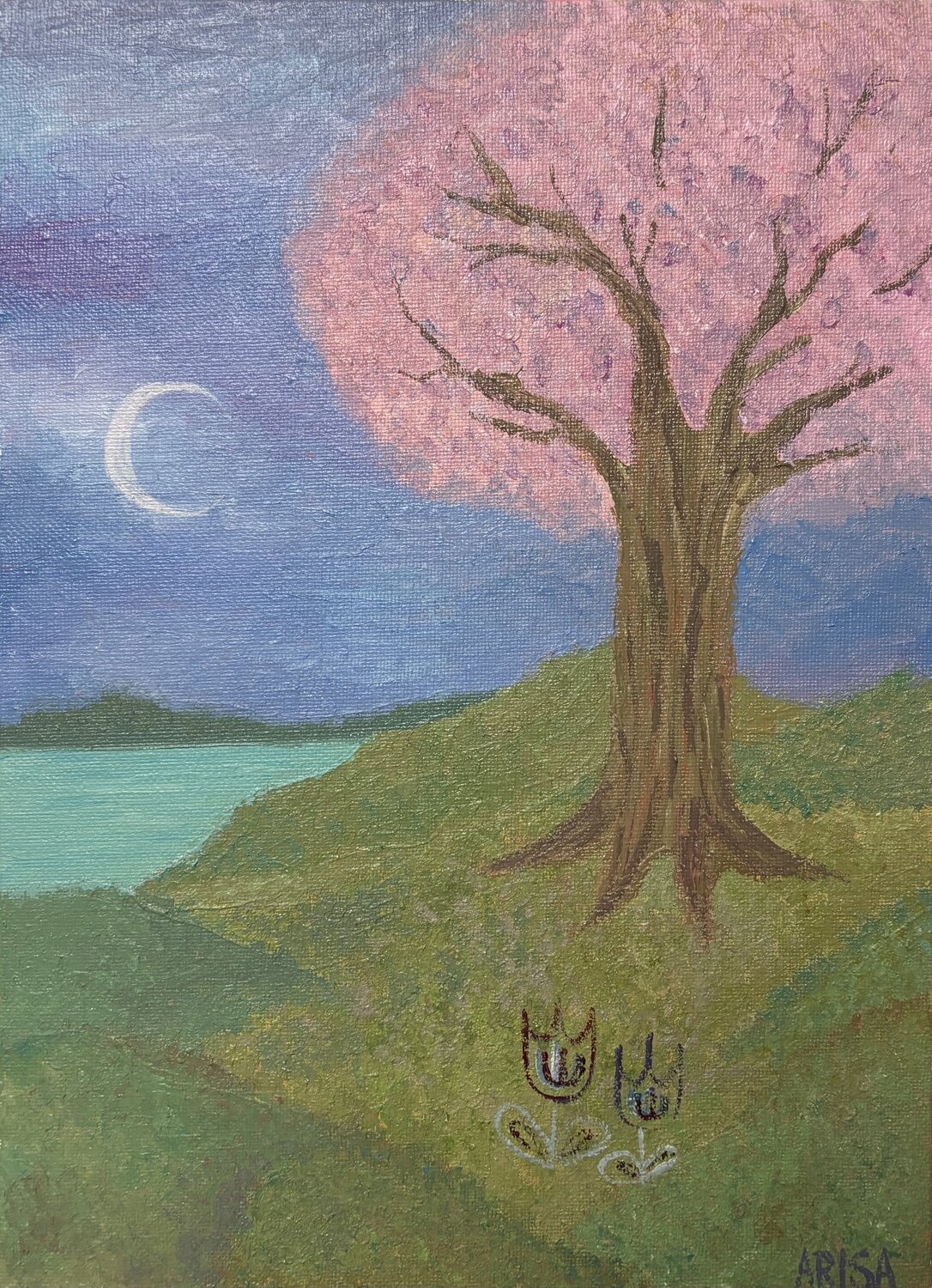 春の夜空 アリサ オオツカ Original painting for sale