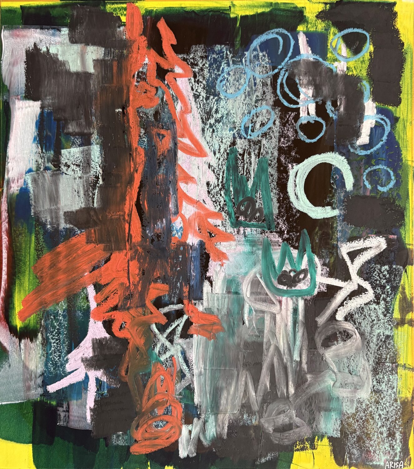 Happy アリサ オオツカ Original painting for sale