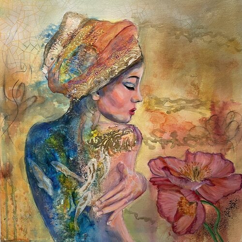 Au Coeur du Féminin by Nathalie Perler, Painting for Sale on Select