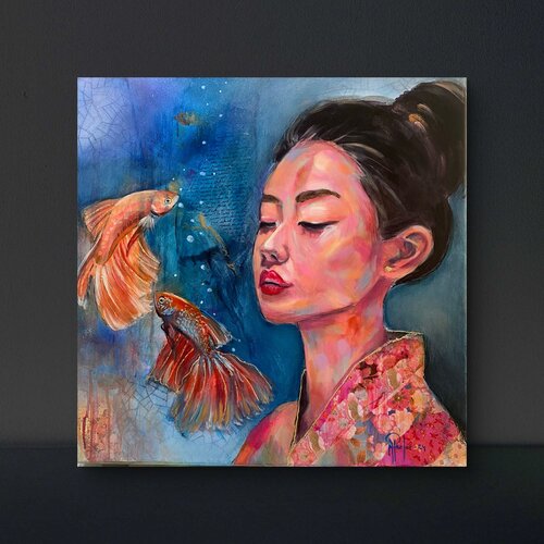 Le Songe d'Ogura by Nathalie Perler, Painting for Sale on Select