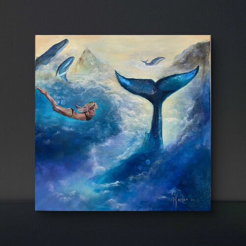 Plongeon dans l'Immensité by Nathalie Perler, Painting for Sale on Select