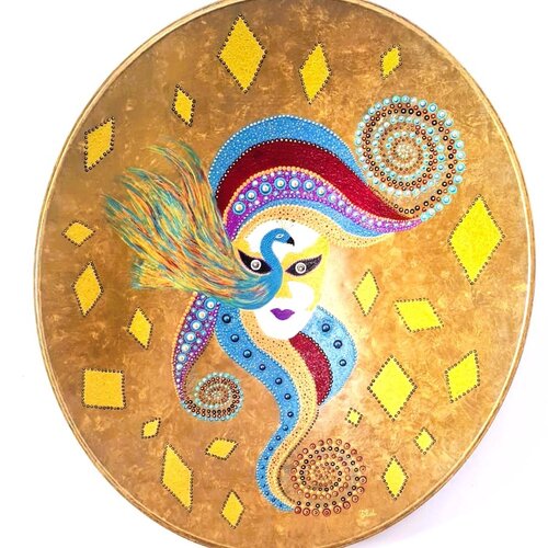 LE MASQUE D'OR by FLORENCE DOUCENDE, Painting for Sale on Select