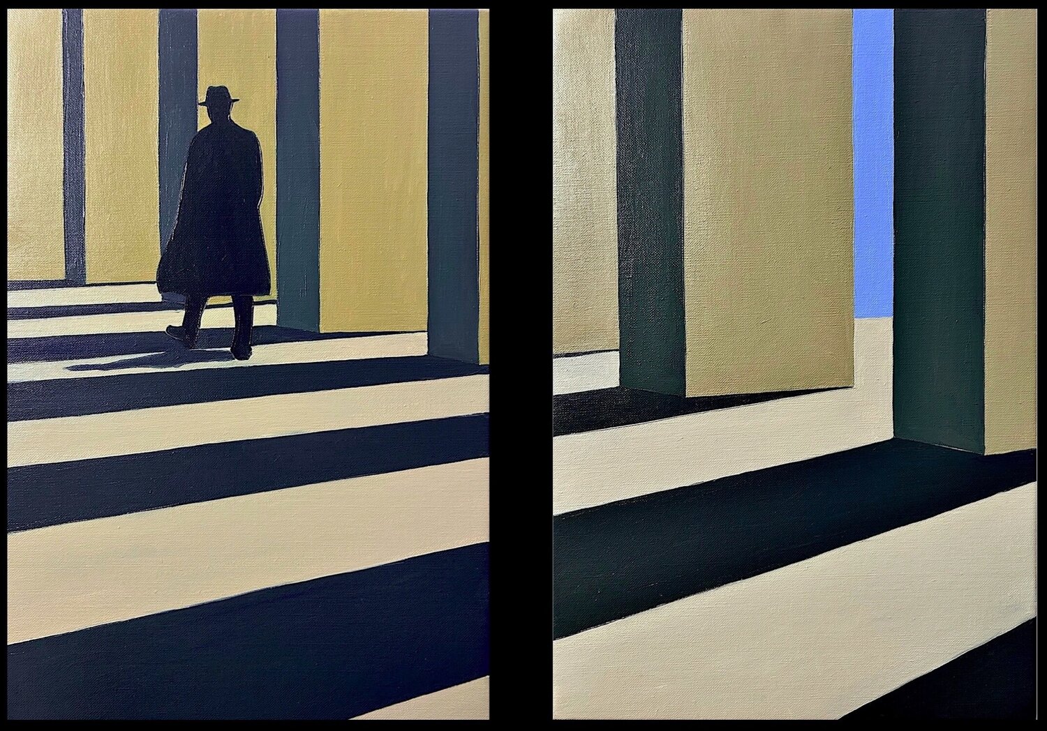 My echo, my shadow and me (diptych) walter dermul Original painting for sale