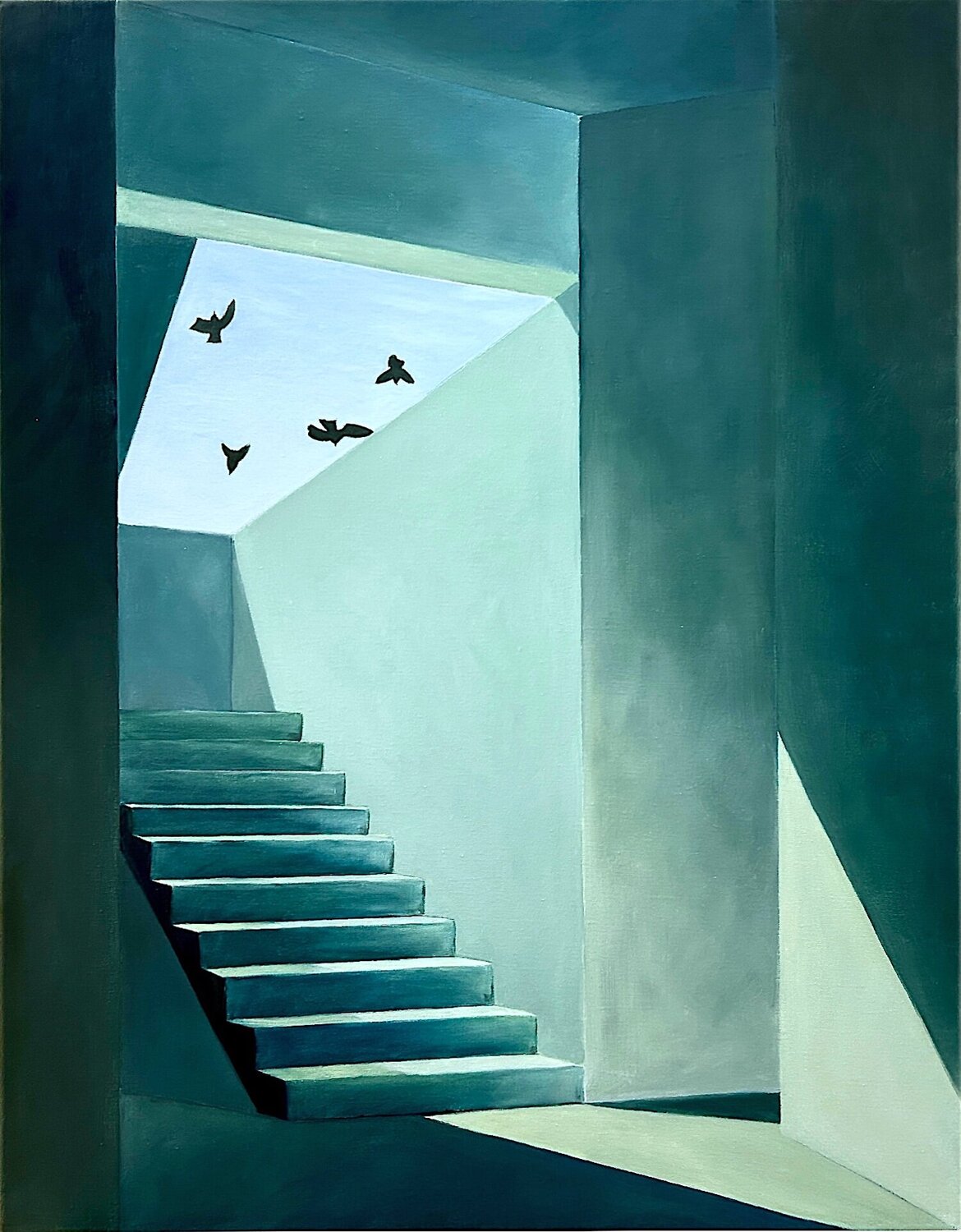 Birds walter dermul Original painting for sale