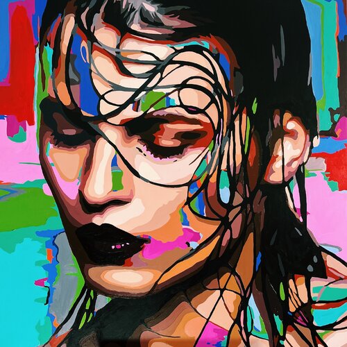 Girl in the magic lake by Nana Artamonova, Painting for Sale on Select